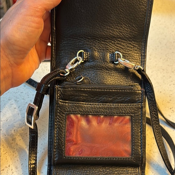 Brighton Black Leather Crossbody Bag - Picture 5 of 9